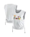 Wear By Erin Andrews Women'sâ Heather Gray New York Mets Cinched Tank Top