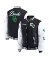 Wear By Erin Andrews Women'sblack Oregon Ducks Varsity Puffer Jacket In Black