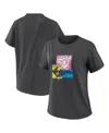 Wear By Erin Andrews Women'scharcoal Arizona Diamondbacks Domestic Box Color Boyfriend T-shirt In Gray