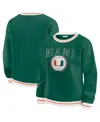 Wear By Erin Andrews Women'sgreen Miami Hurricanes Seal Sweatshirt In Green