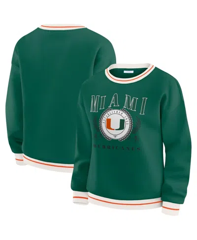 Wear By Erin Andrews Women'sgreen Miami Hurricanes Seal Sweatshirt In Green