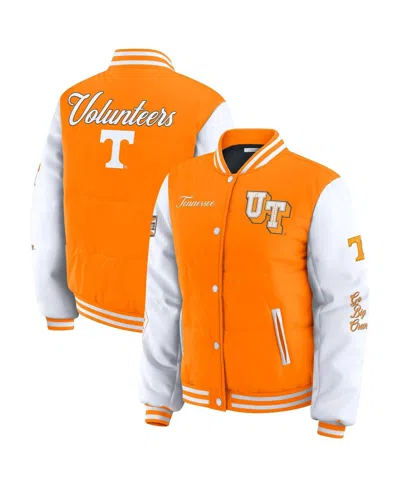 Wear By Erin Andrews Women'stennessee Orange Tennessee Volunteers Varsity Puffer Jacket