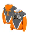 Wear By Erin Andrews Women'stennessee Orange/gray Tennessee Volunteers Color Block Full-zip Hoodie Windbreaker Jacket In Orange