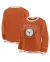 Wear By Erin Andrews Women'stexas Orange Texas Longhorns Seal Sweatshirt In Orange
