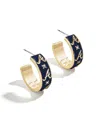 Wear By Erin Andrews X Baublebar Atlanta Braves Enamel Hoop Earrings In Gold