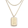 Wear By Erin Andrews X Baublebar Boston Red Sox Dog Tag Necklace In Gold