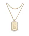 Wear By Erin Andrews X Baublebar Boston Red Sox Dog Tag Necklace In Gold
