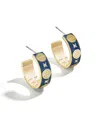 Wear By Erin Andrews X Baublebar Chicago Cubs Enamel Hoop Earrings