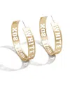 Wear By Erin Andrews X Baublebar Gold Chicago Bears Large Cutout Hoop Earrings In Gold