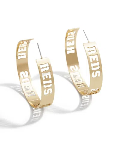 WEAR BY ERIN ANDREWS X BAUBLEBAR CINCINNATI REDS LARGE CUTOUT HOOP EARRINGS