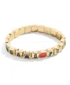 Wear By Erin Andrews X Baublebar Cleveland Browns Tile Bracelet In Transparent