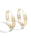 Wear By Erin Andrews X Baublebar Gold Chicago Bears Large Cutout Hoop Earrings In Gold