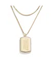 Wear By Erin Andrews X Baublebar Houston Astros Dog Tag Necklace In Gold
