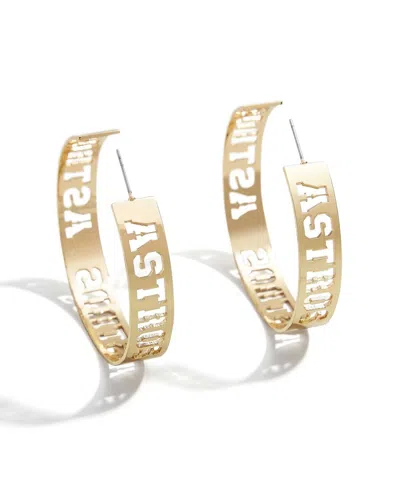 WEAR BY ERIN ANDREWS X BAUBLEBAR HOUSTON ASTROS LARGE CUTOUT HOOP EARRINGS