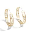 Wear By Erin Andrews X Baublebar Gold Chicago Bears Large Cutout Hoop Earrings In Gold