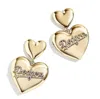 Wear By Erin Andrews X Baublebar Philadelphia Phillies Heart Statement Drop Earrings In Gold