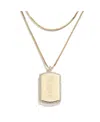 Wear By Erin Andrews X Baublebar Milwaukee Brewers Dog Tag Necklace In Gold