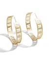 Wear By Erin Andrews X Baublebar Milwaukee Brewers Large Cutout Hoop Earrings