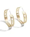 Wear By Erin Andrews X Baublebar Gold Chicago Bears Large Cutout Hoop Earrings In Gold