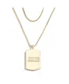 Wear By Erin Andrews X Baublebar New York Giants Gold Dog Tag Necklace In Gold