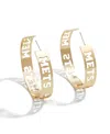 Wear By Erin Andrews X Baublebar Gold Chicago Bears Large Cutout Hoop Earrings In Gold