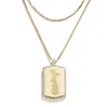 WEAR BY ERIN ANDREWS X BAUBLEBAR PITTSBURGH PIRATES DOG TAG NECKLACE