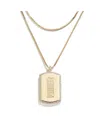 Wear By Erin Andrews X Baublebar San Diego Padres Dog Tag Necklace In Gold