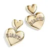 Wear By Erin Andrews X Baublebar San Francisco Giants Heart Statement Drop Earrings In Gold