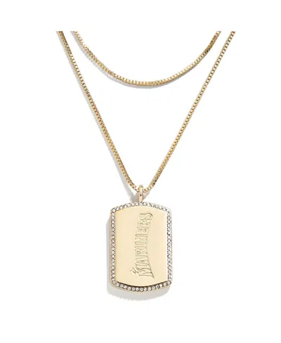 Wear By Erin Andrews X Baublebar Seattle Mariners Dog Tag Necklace In Gold