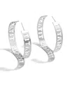 Wear By Erin Andrews X Baublebar Silver Indianapolis Colts Large Cutout Hoop Earrings In Silver
