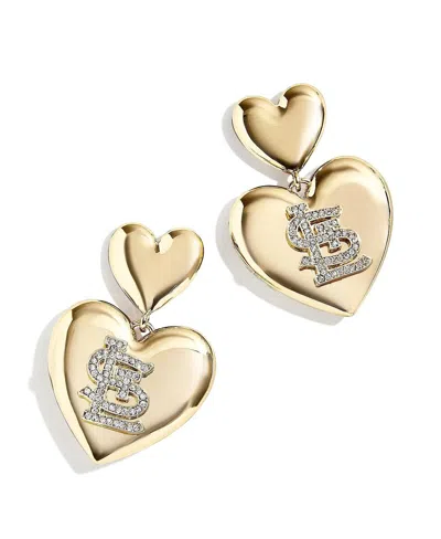 Wear By Erin Andrews X Baublebar St. Louis Cardinals Heart Statement Drop Earrings In Gold