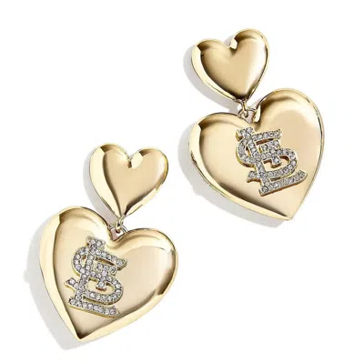 Wear By Erin Andrews X Baublebar St. Louis Cardinals Heart Statement Drop Earrings In Gold
