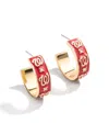 Wear By Erin Andrews X Baublebar Washington Nationals Enamel Hoop Earrings In Multi