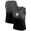 Wear By Erin Andrews X Gracie Hunt Black Pittsburgh Steelers Ombre Tank Top In Black