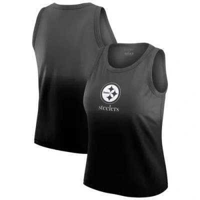 Wear By Erin Andrews X Gracie Hunt Black Pittsburgh Steelers Ombre Tank Top