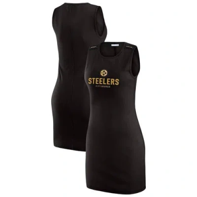 Wear By Erin Andrews X Gracie Hunt Black Pittsburgh Steelers Ribbed Tank Dress