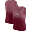 Wear By Erin Andrews X Gracie Hunt Burgundy Washington Commanders Ombre Tank Top In Burgundy