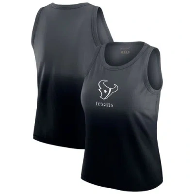 Wear By Erin Andrews X Gracie Hunt Navy Houston Texans Ombre Tank Top In Black