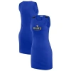 Wear By Erin Andrews X Gracie Hunt Royal Los Angeles Rams Ribbed Tank Dress In Brown