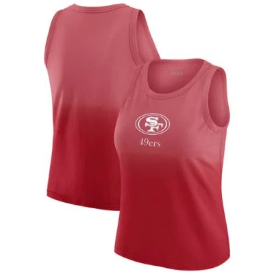 Wear By Erin Andrews X Gracie Hunt Scarlet San Francisco 49ers Ombre Tank Top In Red
