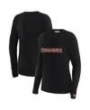 Wear By Erin Andrews X Gracie Hunt Women's Black Washington Commanders Mesh Panel Long Sleeve T-shirt In Black