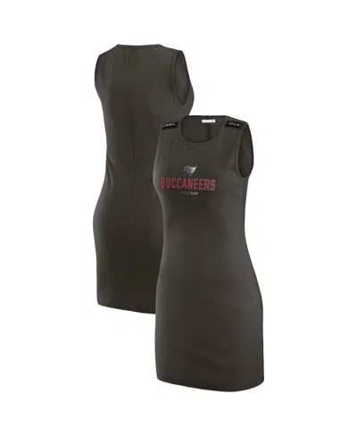 Wear By Erin Andrews X Gracie Hunt Women's Pewter Tampa Bay Buccaneers Ribbed Tank Dress