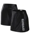 Wear By Erin Andrews X Gracie Hunt Black Dallas Cowboys Wrap Skirt In Black