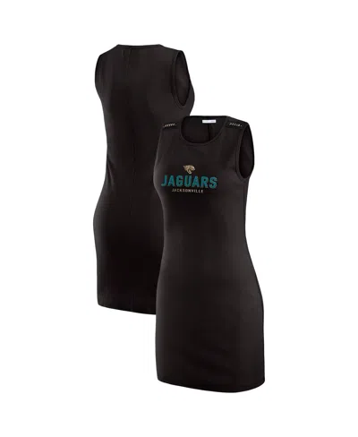 Wear By Erin Andrews X Gracie Women's Hunt Black Jacksonville Jaguars Ribbed Tank Dress