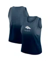 Wear By Erin Andrews X Gracie Women's Navy Denver Broncos Ombre Tank Top In Blue