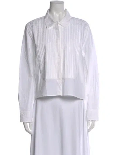 Pre-owned Wear Cissa Long Sleeve Top In White