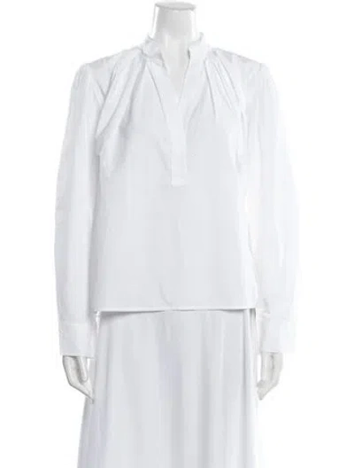 Pre-owned Wear Cissa Long Sleeve Top In White