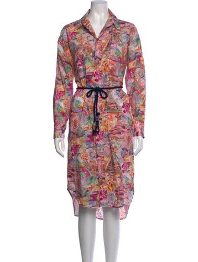 Pre-owned Wear Cissa Printed Knee-length Dress In Pink