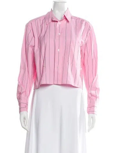Pre-owned Wear Cissa Striped Long Sleeve Top In Pink