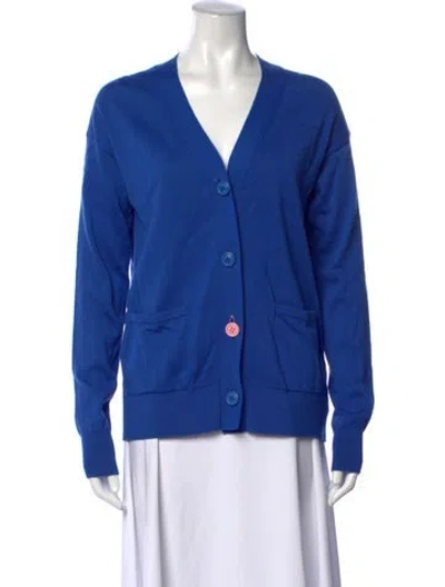 Pre-owned Wear Cissa V-neck Sweater W/ Tags In Blue
